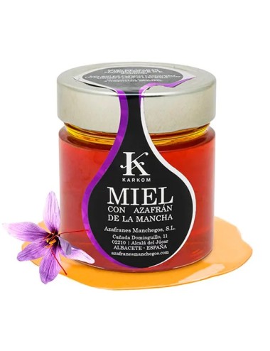Honey with saffron karkom Jar 250 gr